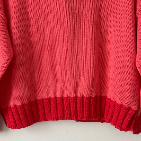 Zaket & Plover 100% Cotton Collared Button Up Coral Cardigan - Picture 14 of 16